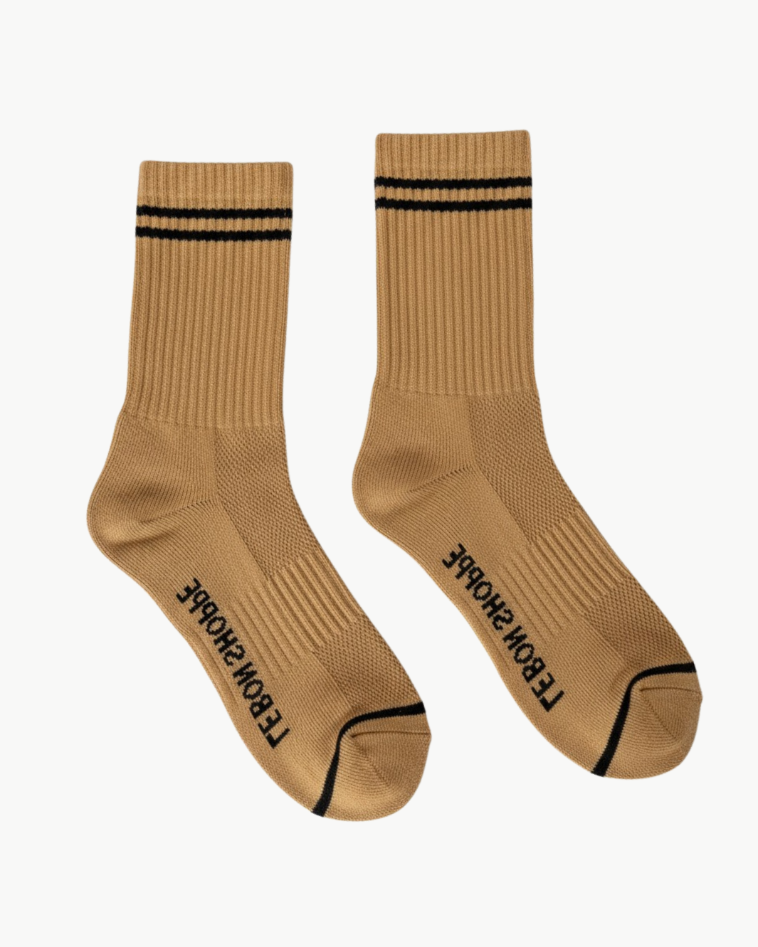BOYFRIEND SOCKS IN BISCOTTI - Romi Boutique