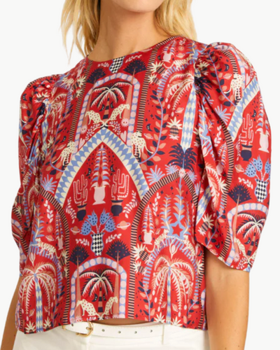 ROBINE TOP IN RUBY TROPICS - Romi Boutique