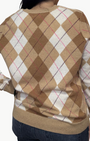 Brazeau Tricot Argyle V-Neck at Romi Boutique
