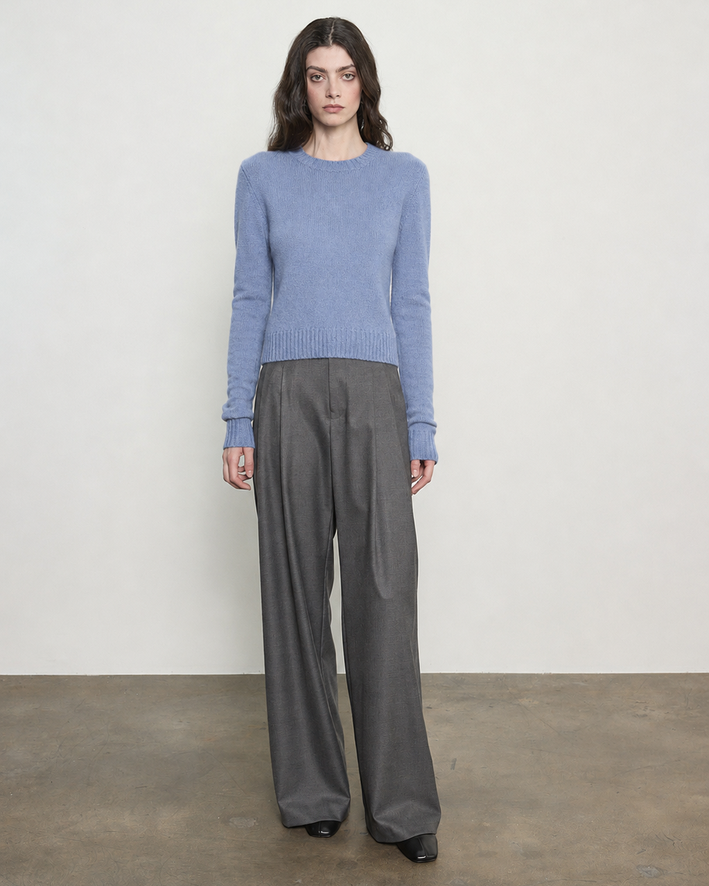 Cashmere Shrunken Crew