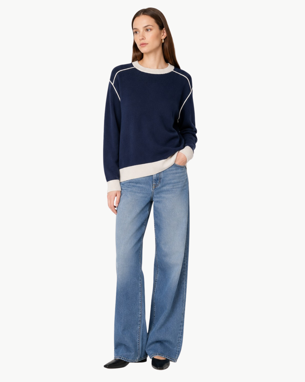 Cashmere Blend Relaxed Crewneck