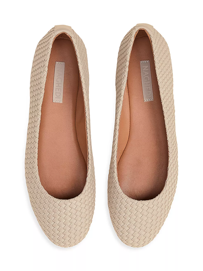 NOMAD BALLET FLAT IN ECRU