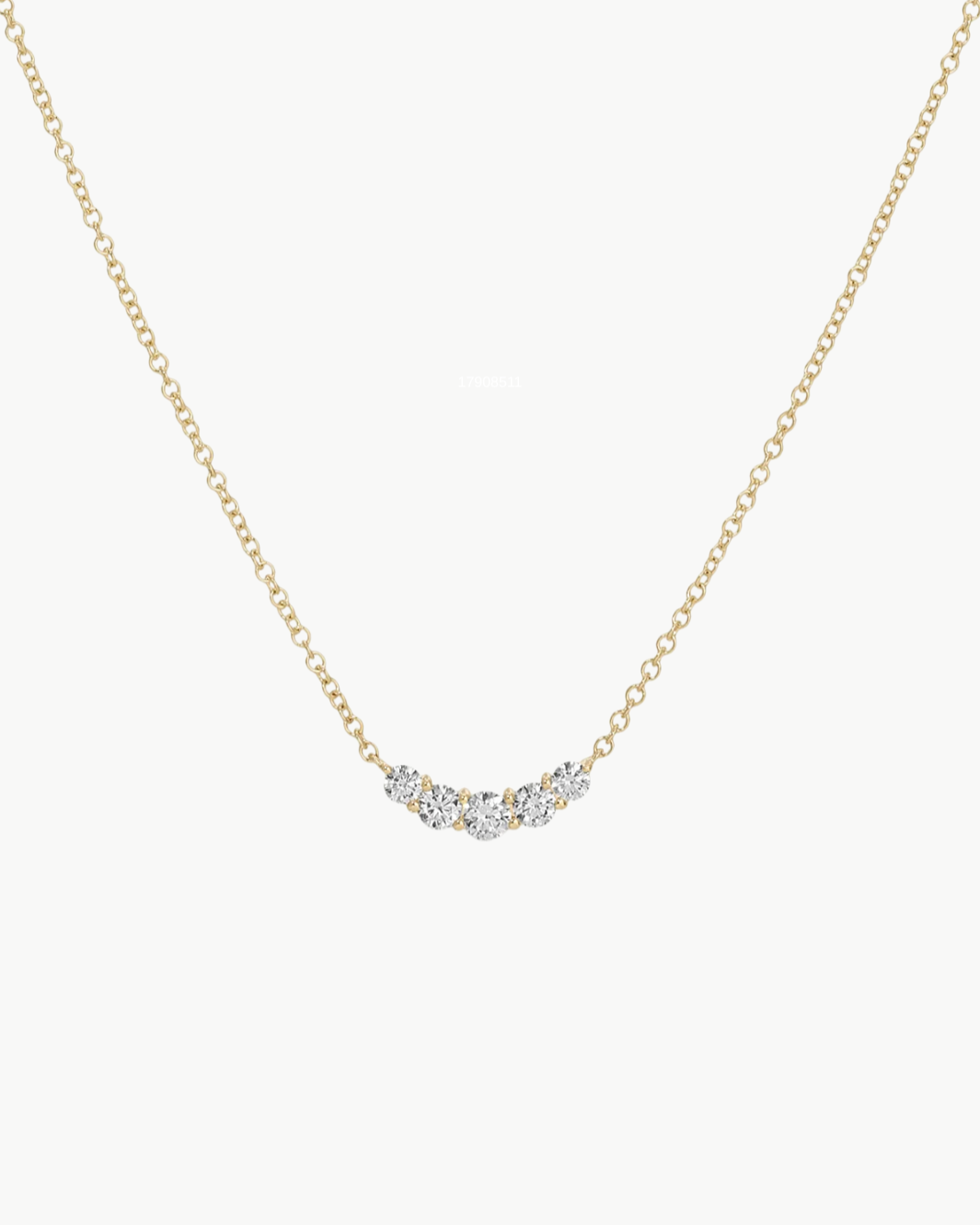 GRADUATED DIAMOND ARC NECKLACE IN 14K YELLOW GOLD