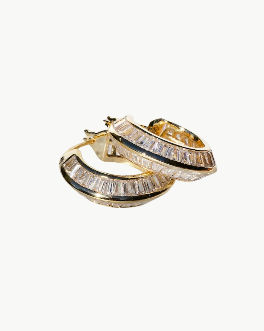 Native Gem Razor Edge Hoop Earrings at Romi Boutique