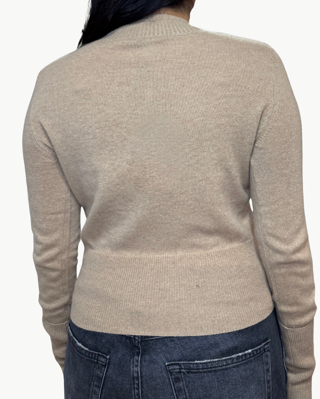 V NECK WITH HIGH CUFFS IN CORK - Romi Boutique