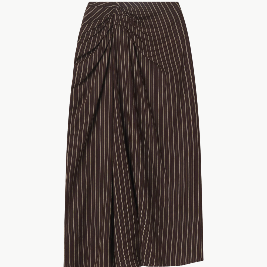 A.L.C Jean Striped Midi Skirt at Romi Boutique