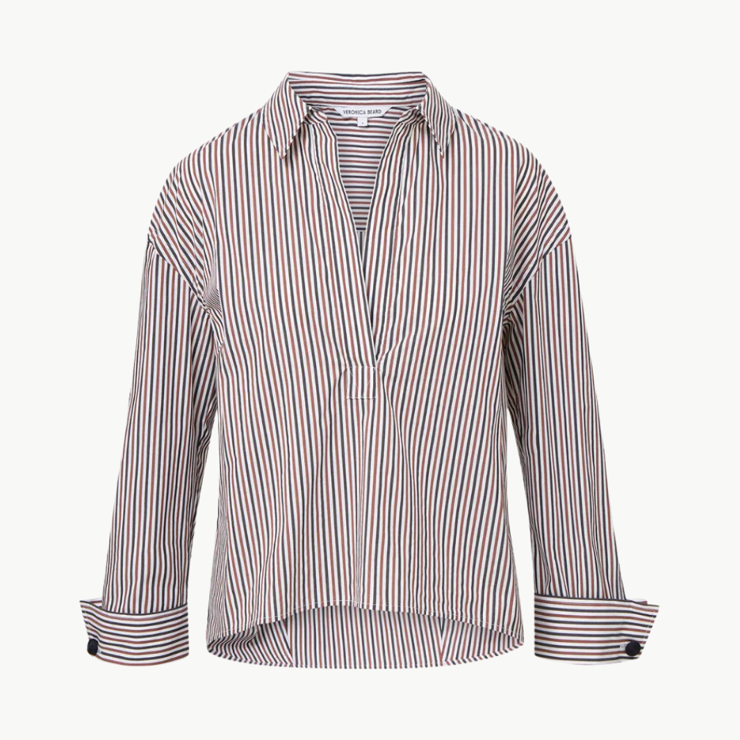 Drayond Striped Cuff Sleeve Shirt