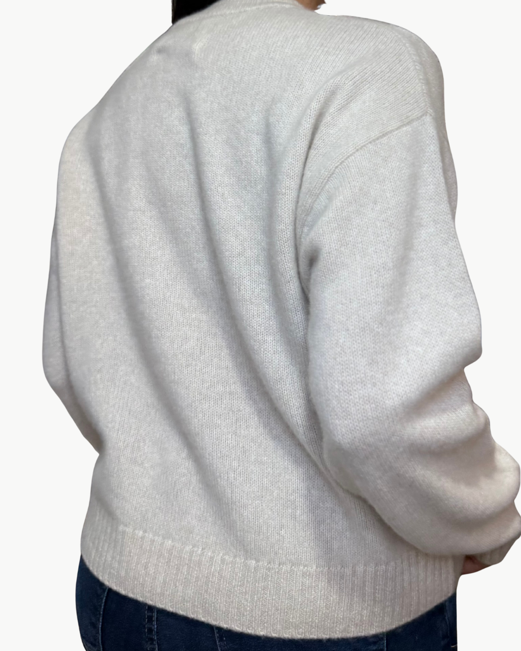 White & Warren CASHMERE ARGYLE CREW at Romi Boutique