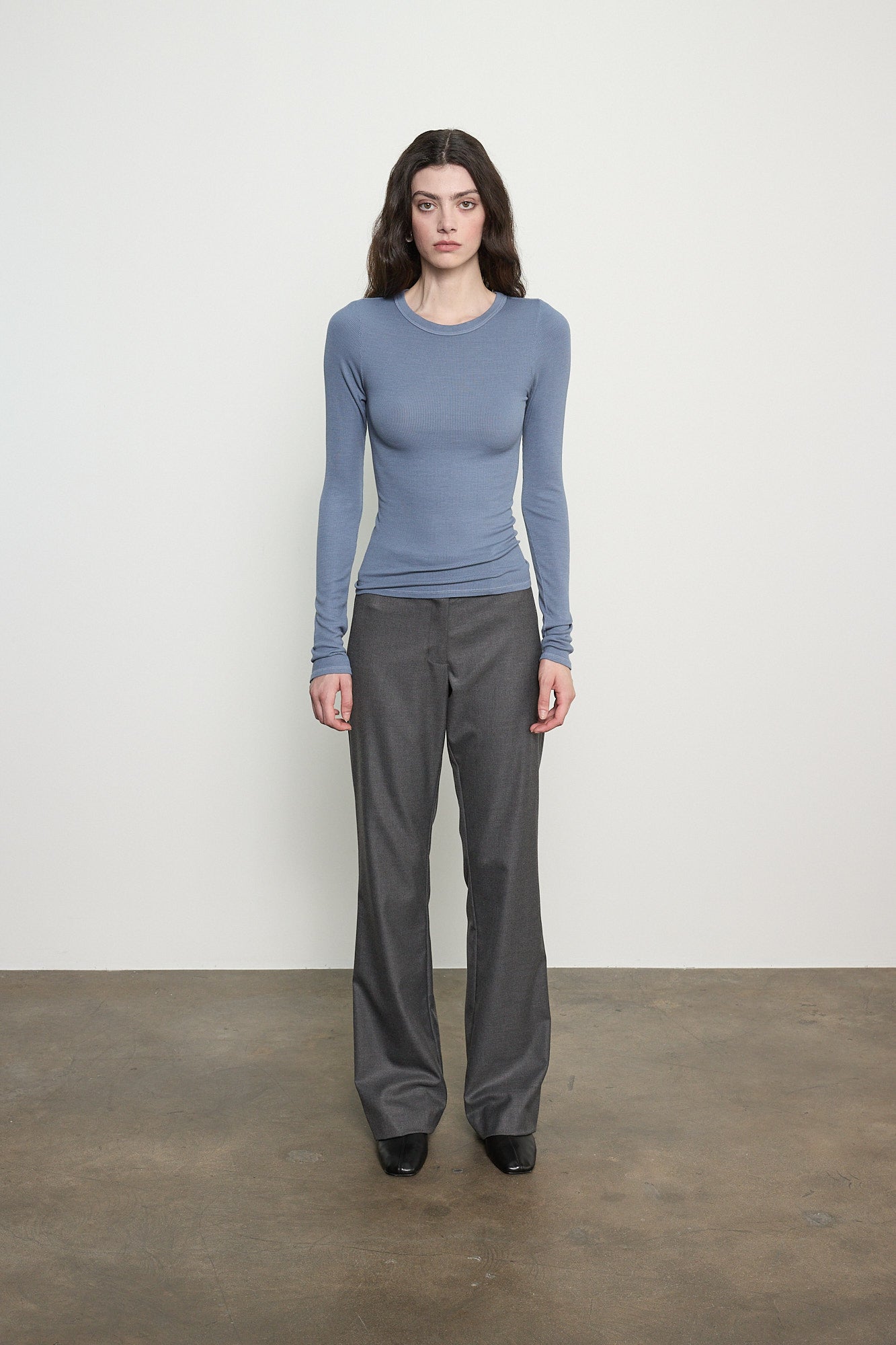 Fluid Silk Rib Essential Crew