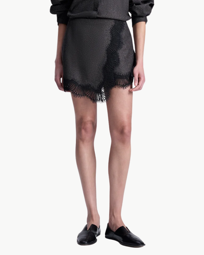 SOPHIA MINI SKIRT IN GANACHE/BLACK