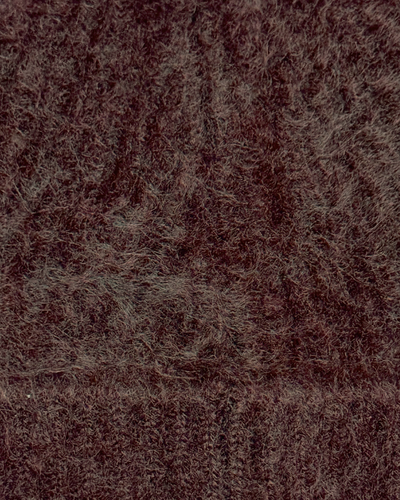BRUSHED CASHMERE BEANIE IN FIG - Romi Boutique