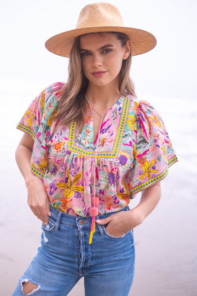 ANGEL TOP IN SUNSHINE PRINT