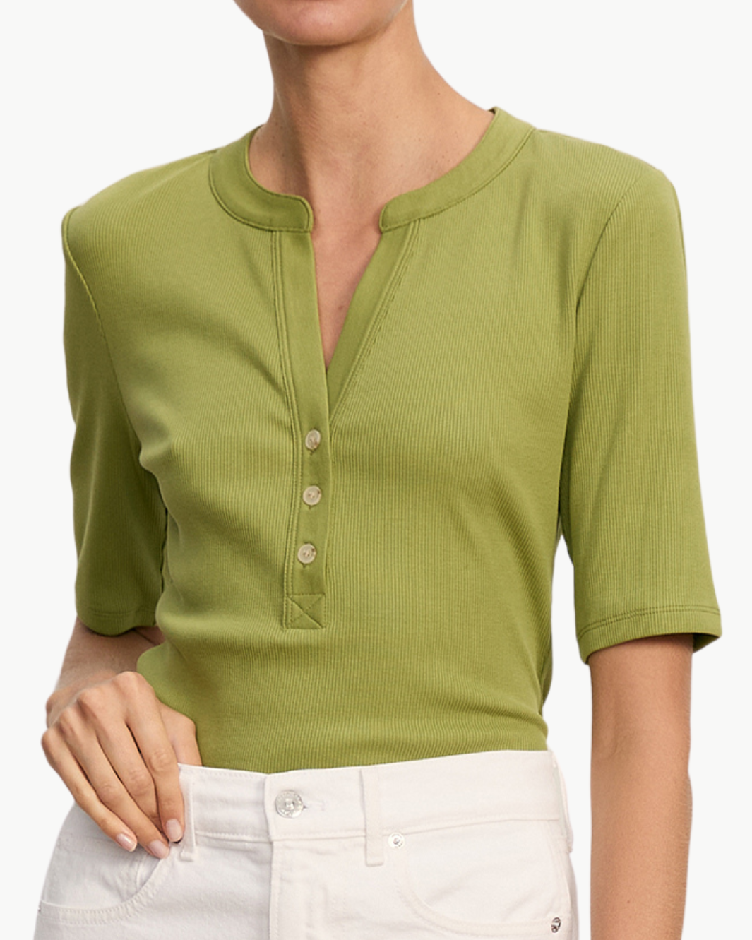 Veronica Beard REUBIAN HENLEY T-SHIRT at Romi Boutique