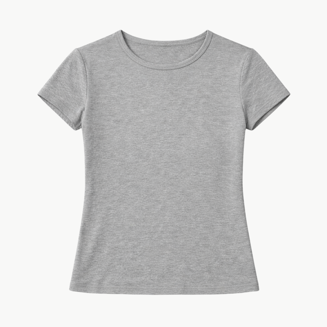 DONNI. THE POINTELLE BABY TEE at Romi Boutique