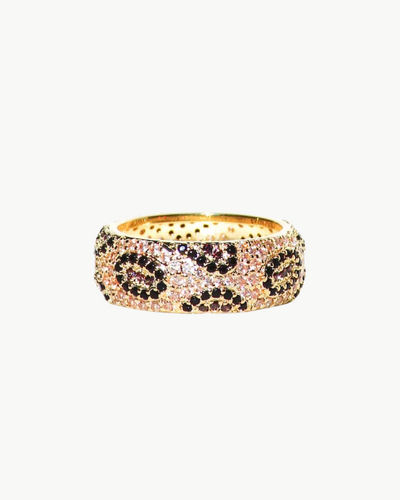 MINI BILLIONAIRE RING IN LEOPARD