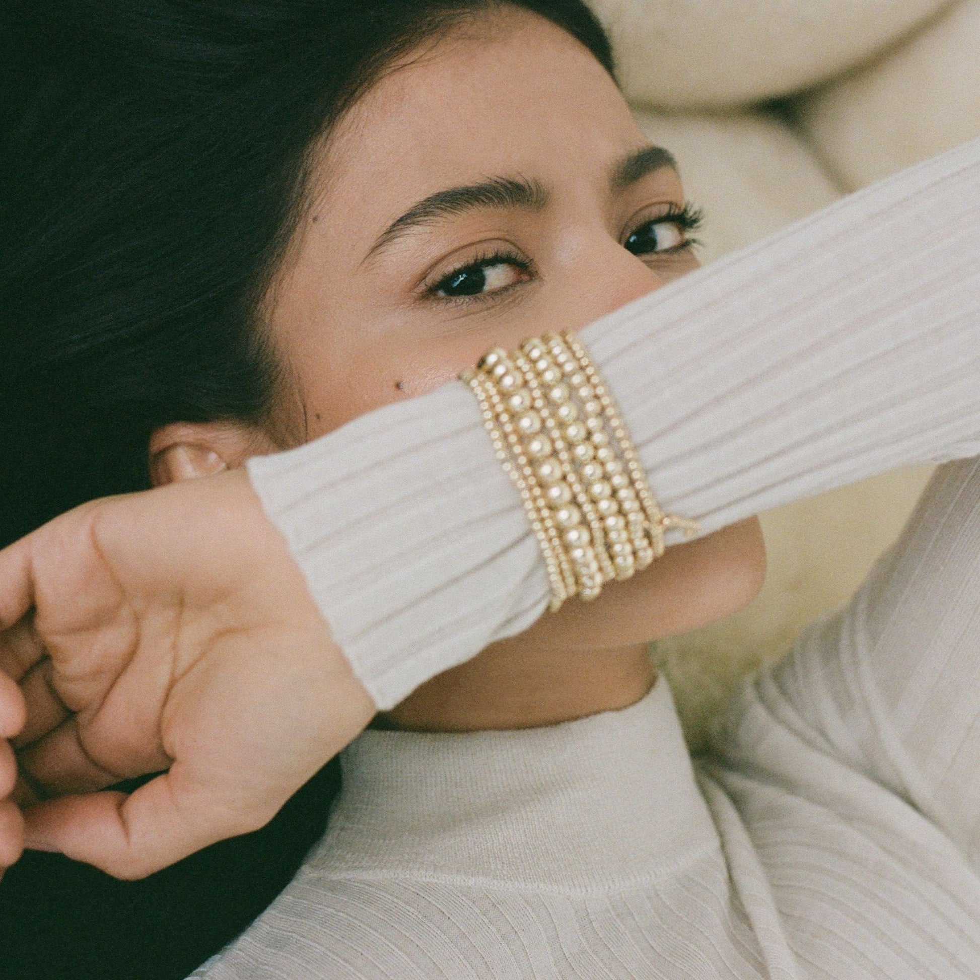 Alexa Leigh 3MM BALL BRACELET at Romi Boutique