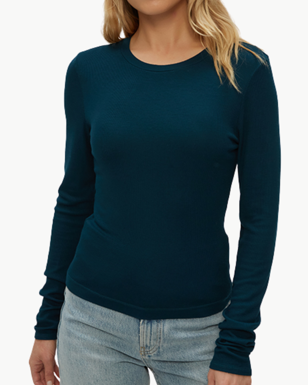 FINN CREWNECK TOP IN RAINFOREST