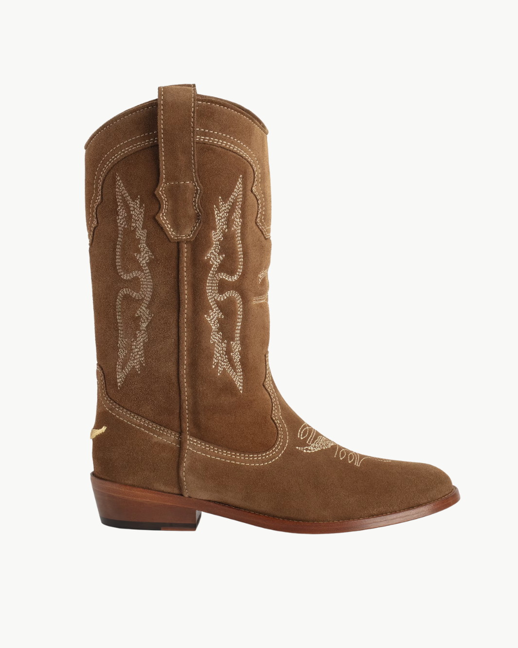 TEX WESTERN SUEDE BOOTS IN COGNAC