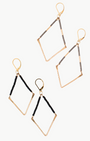 Maya Bauman BEADED V EARRINGS SMALL IN BLACK at Romi Boutique