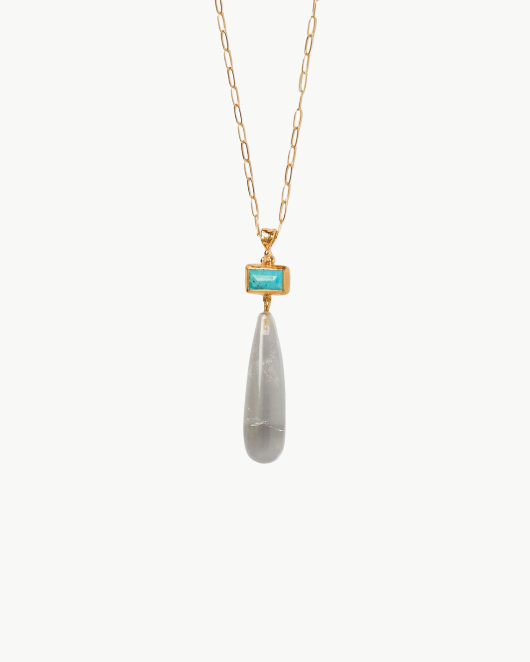 MESSINA NECKLACE IN CLEAR QUARTZ - Romi Boutique