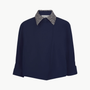 TWP New Chapter W/ Crystal Collar Shirt at Romi Boutique