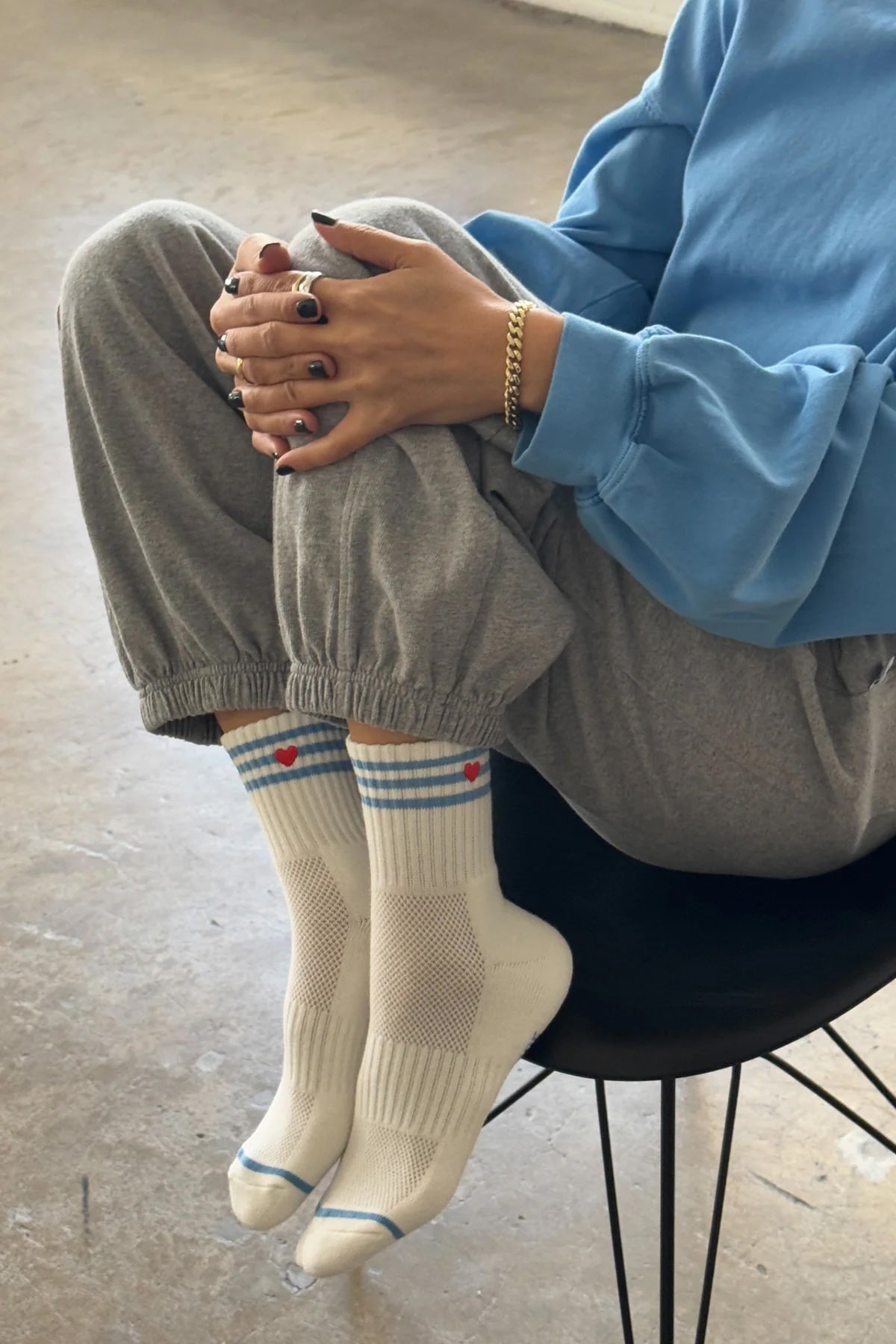 Le Bon Shoppe Embroidered Girlfriend Socks at Romi Boutique