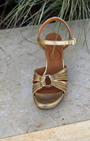 CHIE MIHARA KELOCA SANDAL IN CHAMPAGNE at Romi Boutique