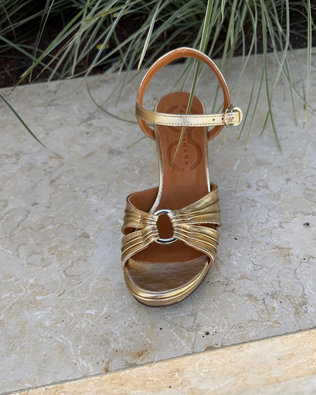 CHIE MIHARA KELOCA SANDAL IN CHAMPAGNE at Romi Boutique