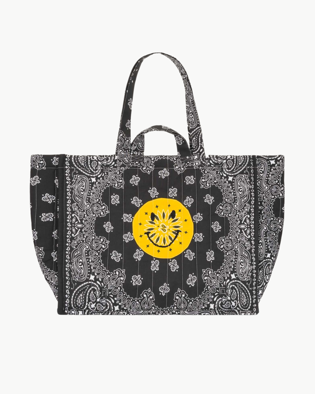 Quilted Medium Cabas Tote - Happy Face