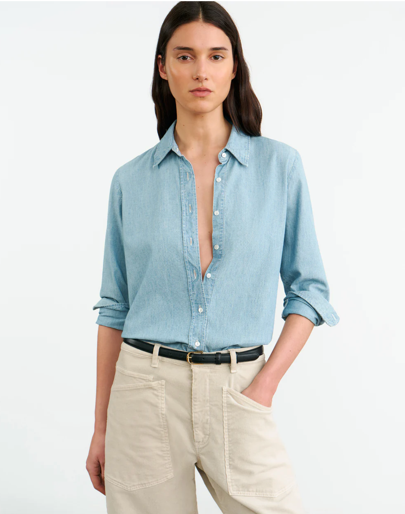 MONTI DENIM SHIRT IN CHAMBRAY