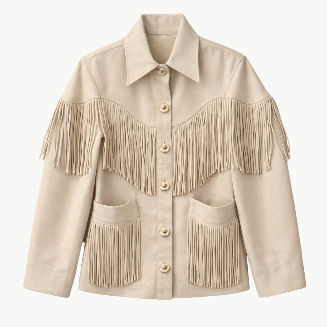 Alix of Bohemia JUDE DUNE FRINGE JACKET at Romi Boutique