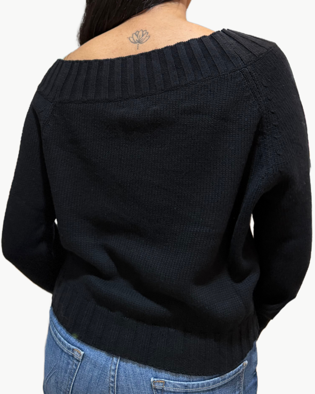 ASYMMETRIC NECKLINE SWEATER