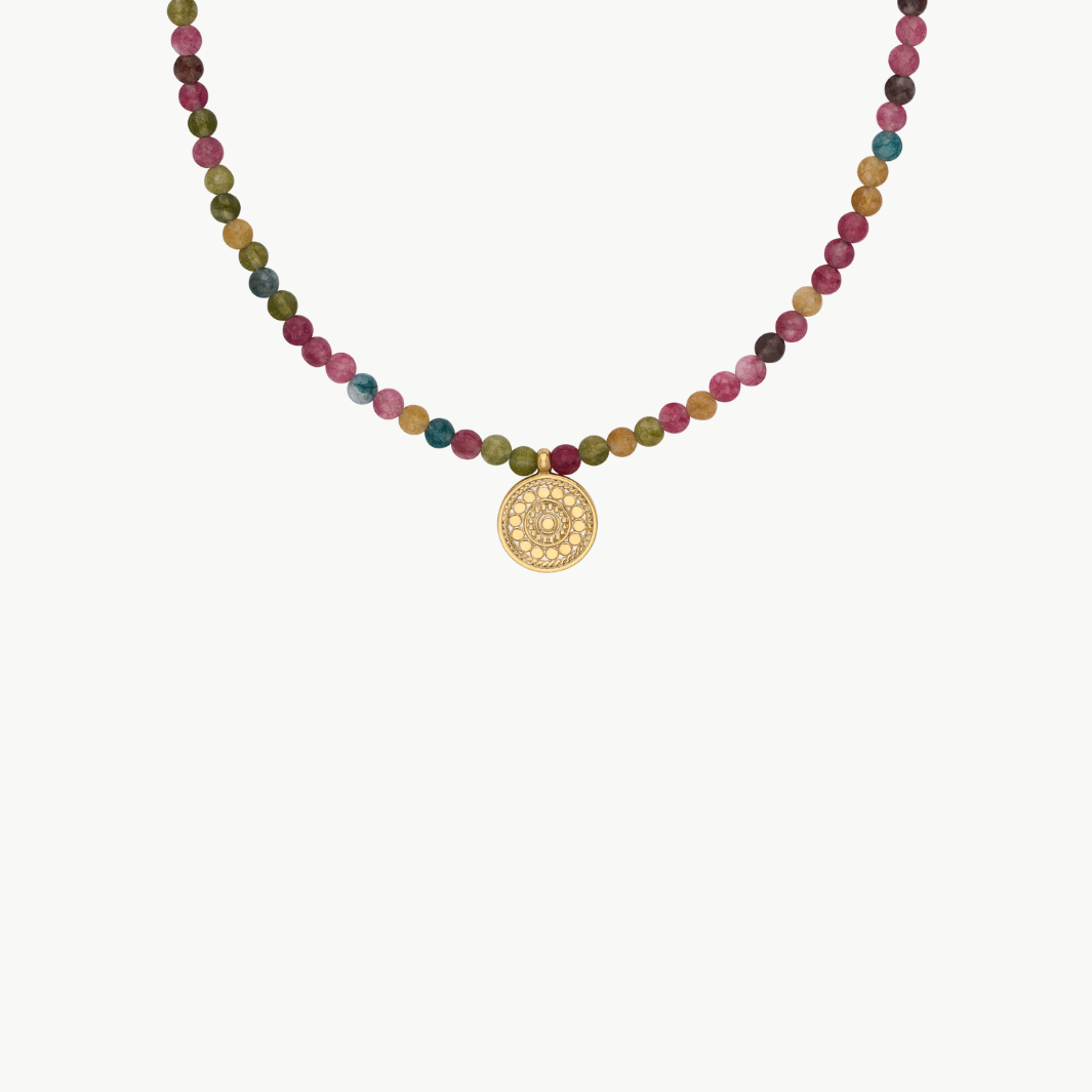 Anna Beck Multi-Color Jade Pendant Necklace at Romi Boutique