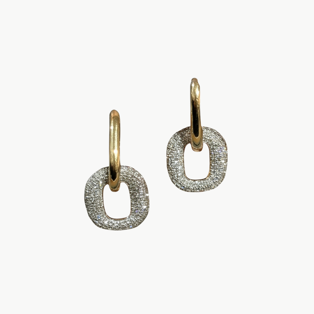 Lumilla Small Diamond Door Knob Earring at Romi Boutique