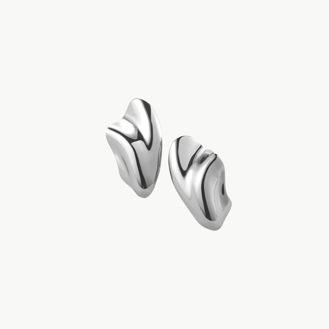 PORTIA EARRINGS IN HIGH POLISH SILVER