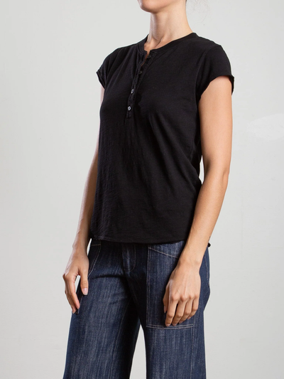 SAL HENLEY IN SUPIMA SLUB IN BLACK