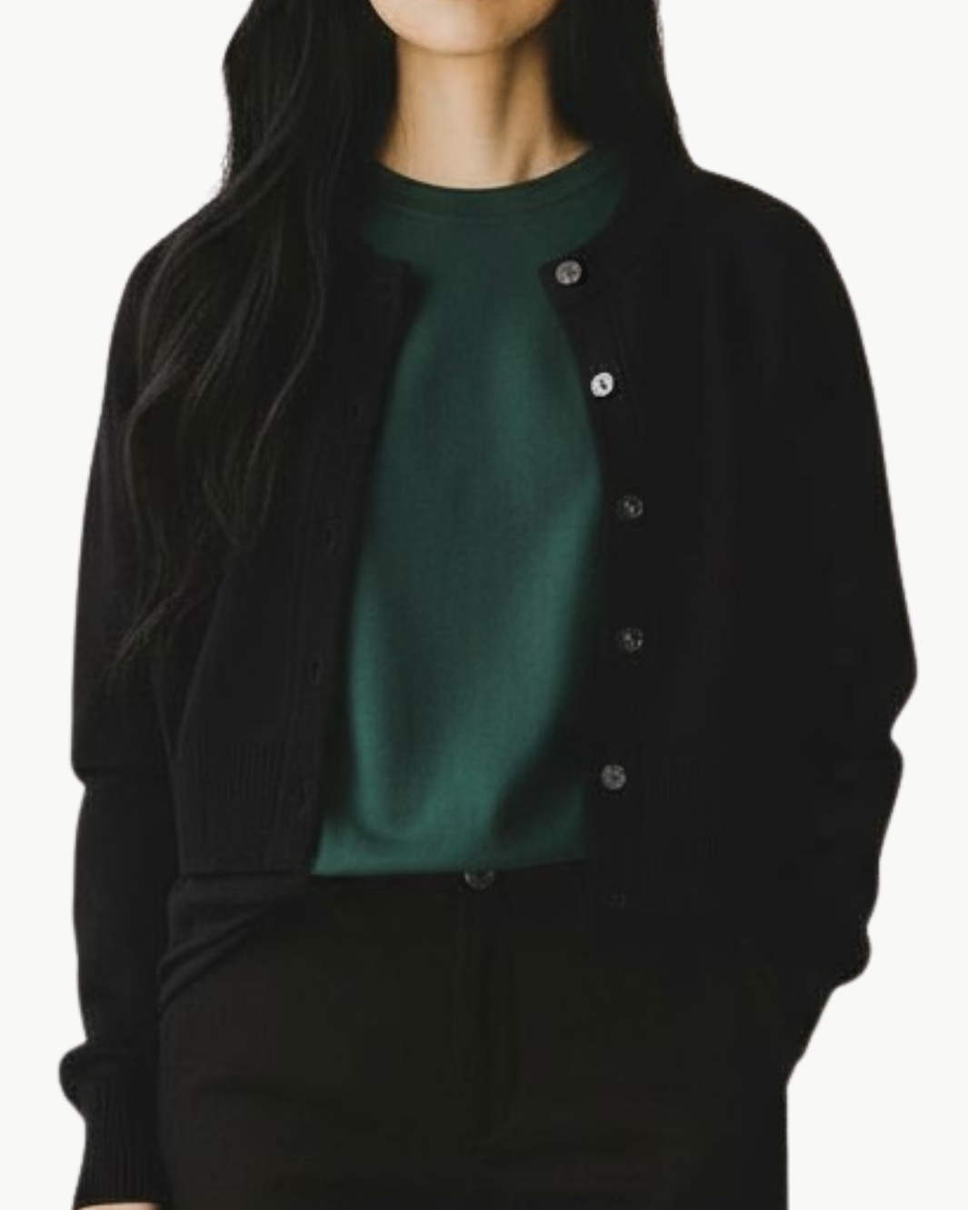 CROPPED CARDIGAN IN BLACK