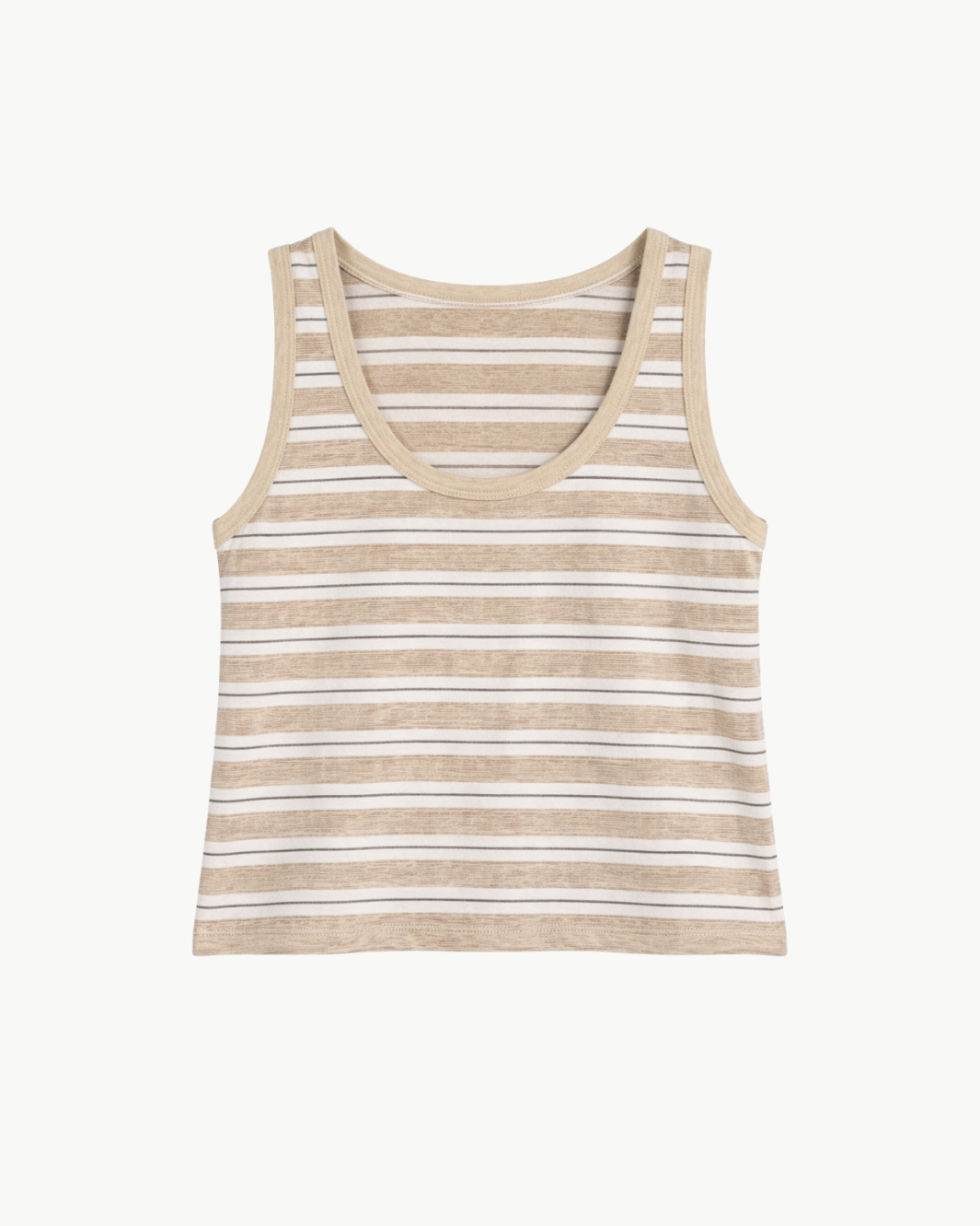 Enza Costa COTTON STRIPE CLASSIC U TANK at Romi Boutique