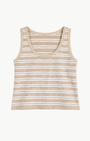 Enza Costa COTTON STRIPE CLASSIC U TANK at Romi Boutique