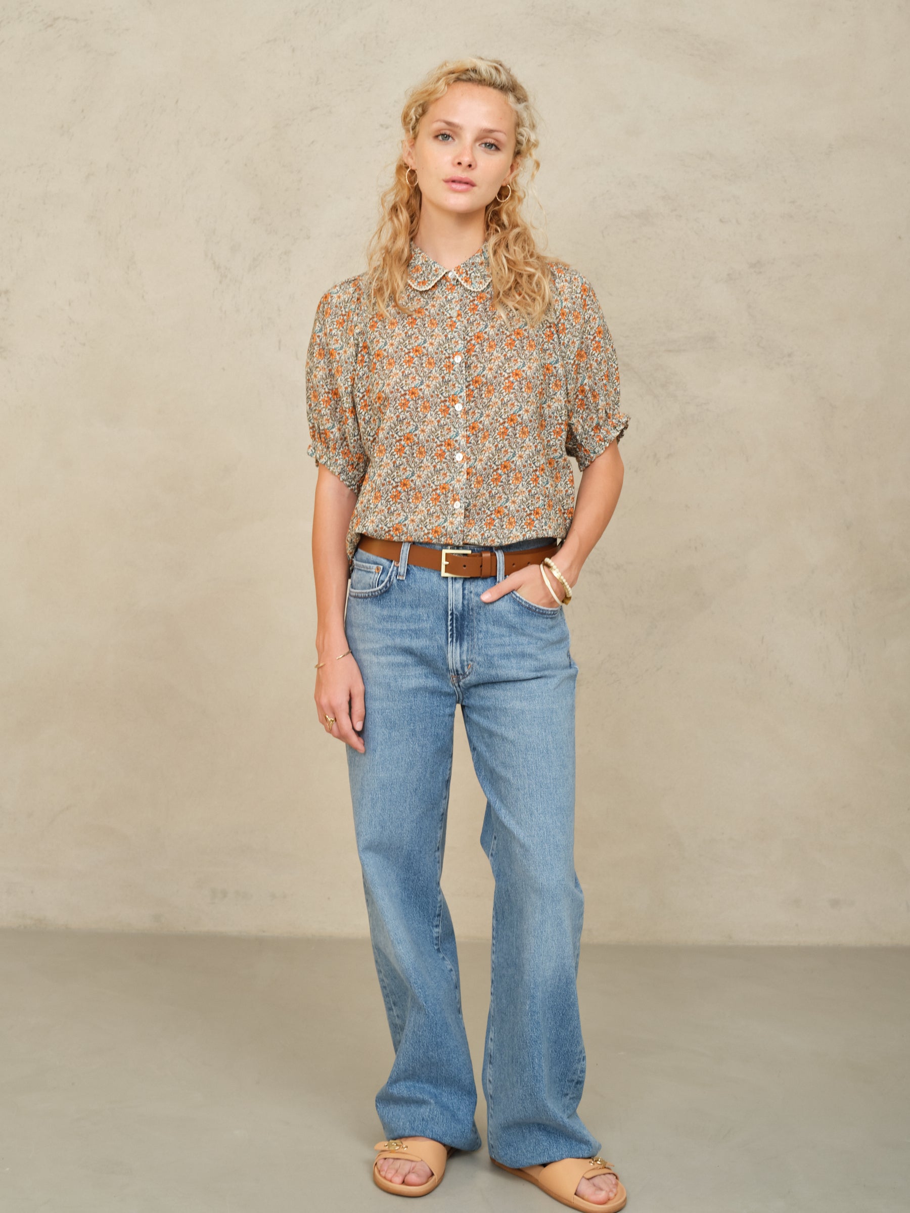 Mabe Jaci Print Top at Romi Boutique