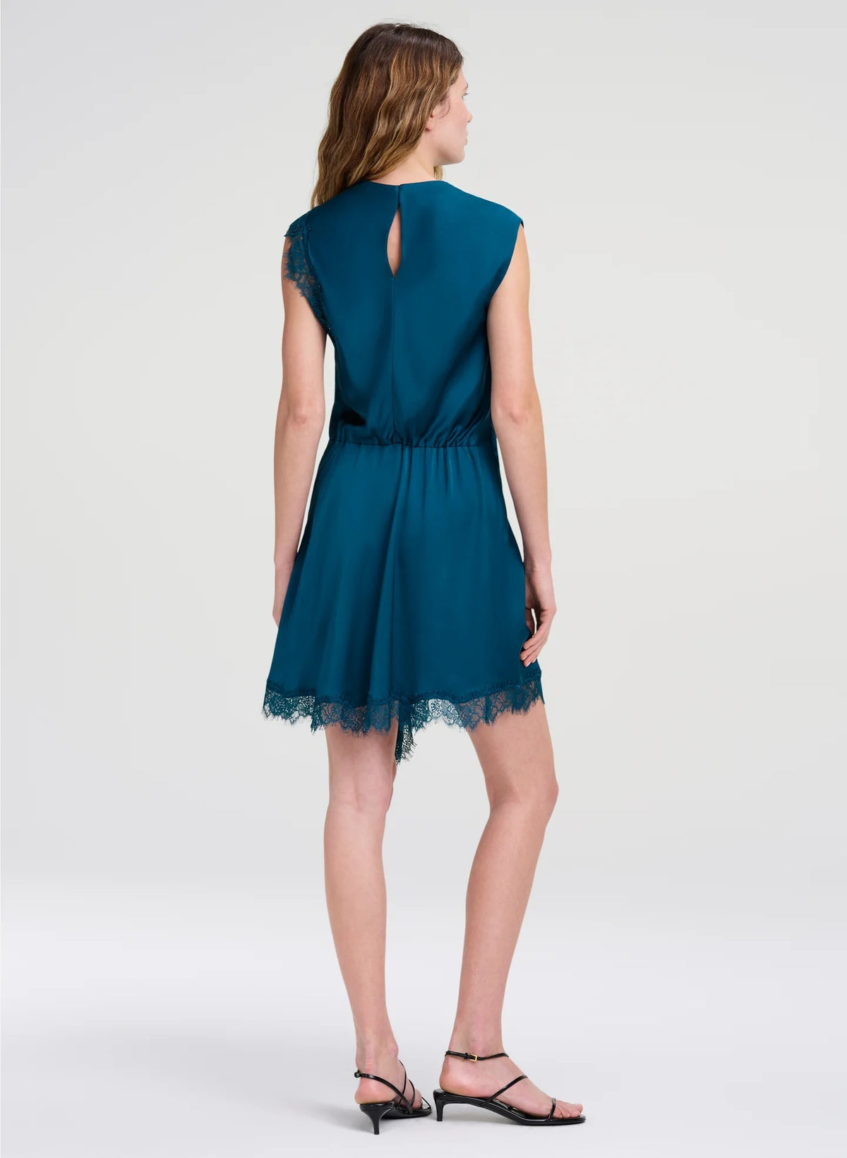 Dion Satin and Lace Mini Dress