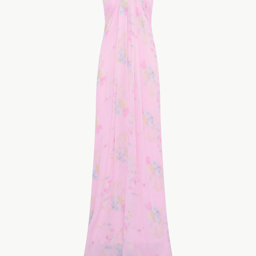 Emara Strapless Floral Gown