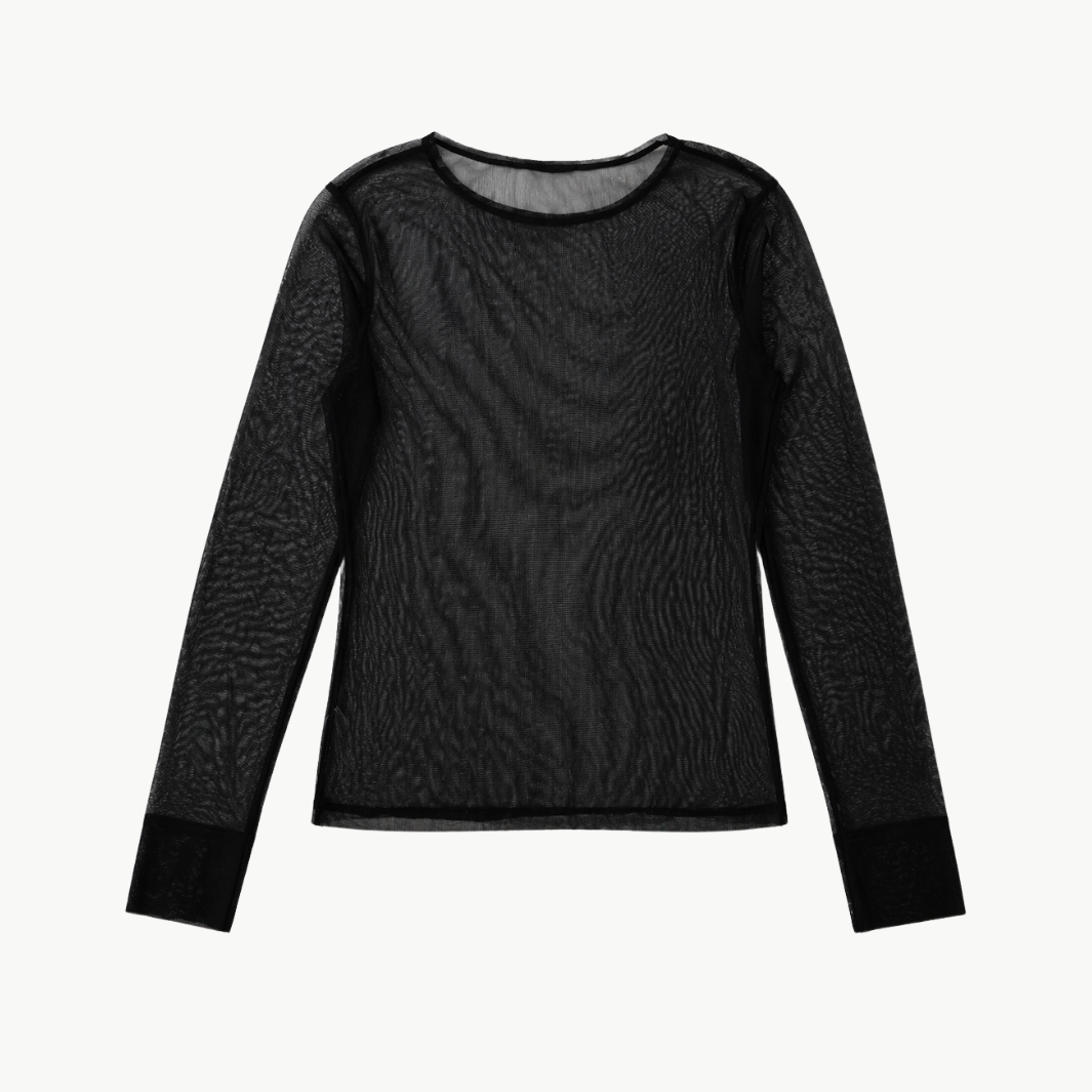 Brazeau Tricot Silk Tulle Top at Romi Boutique
