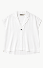 Go Silk Go Notch-Urally Camp Top at Romi Boutique