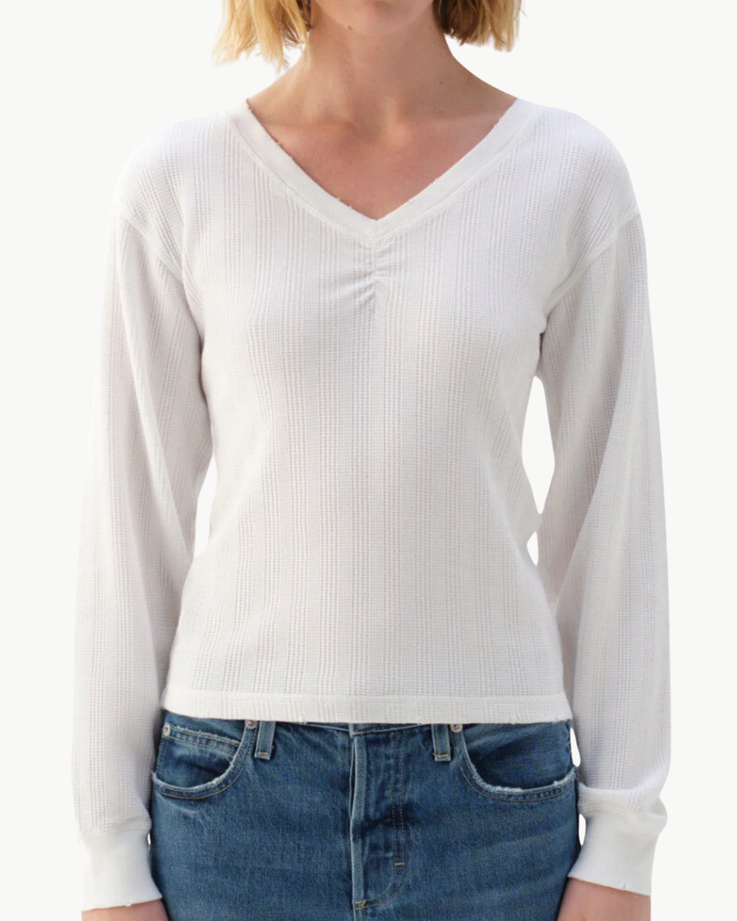 BEAU WAFFLE KNIT IN WHITE