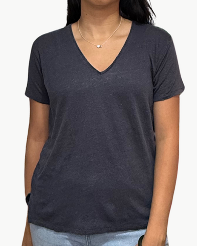 TORAMA KNIT T-SHIRT IN GRAPHITE