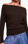 Ramy Brook Chance Merino Off-The-Shoulder Sweater at Romi Boutique
