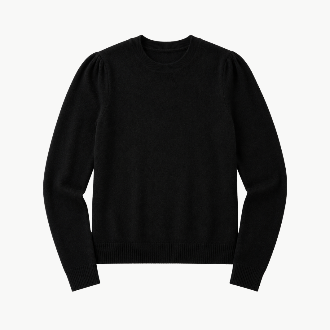 W.Cashmere MABEL PUFF-SLEEVE CREWNECK at Romi Boutique