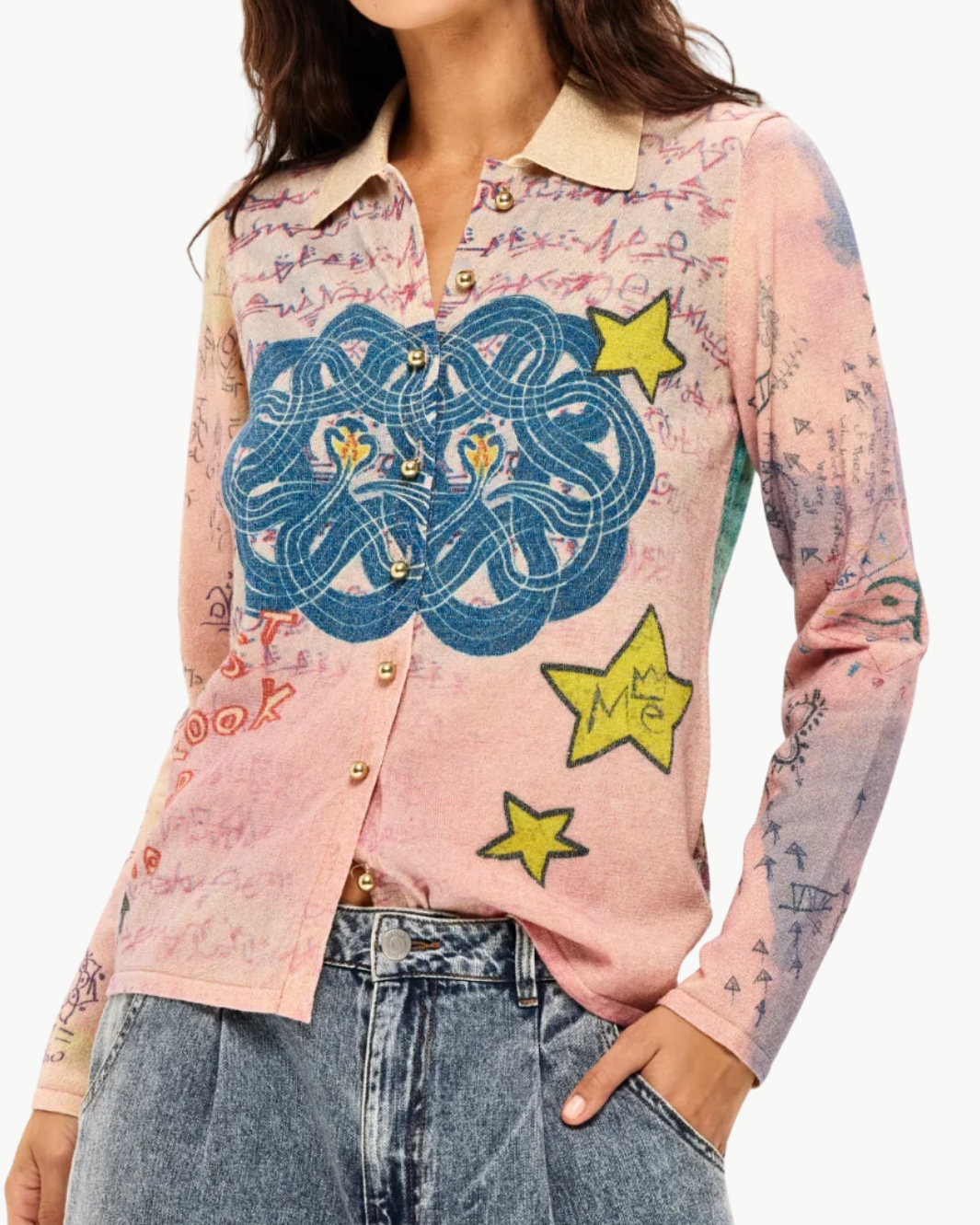Me369 SERENITY KNITTED SHIRT at Romi Boutique