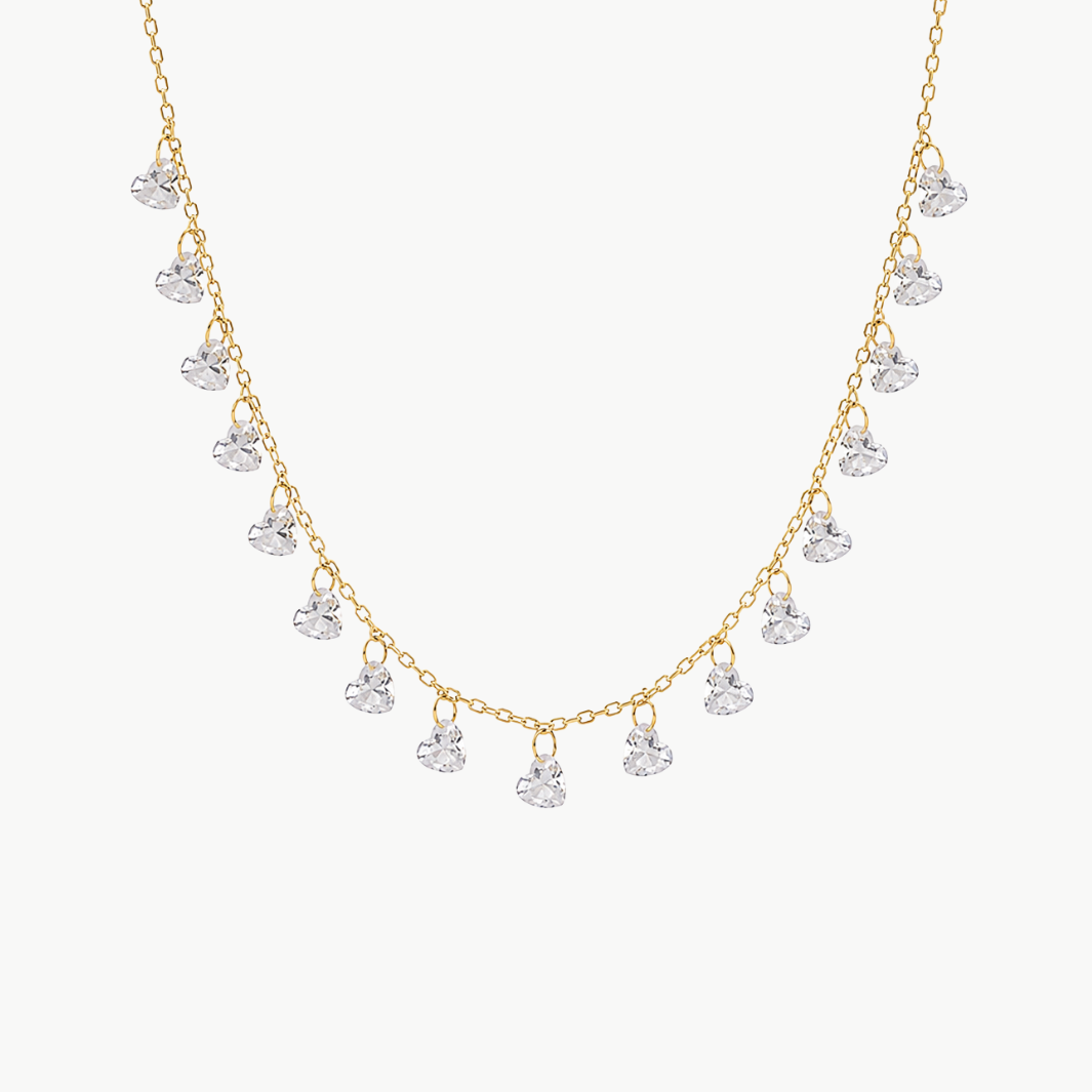 Romi Multi Floating Heart Necklace at Romi Boutique